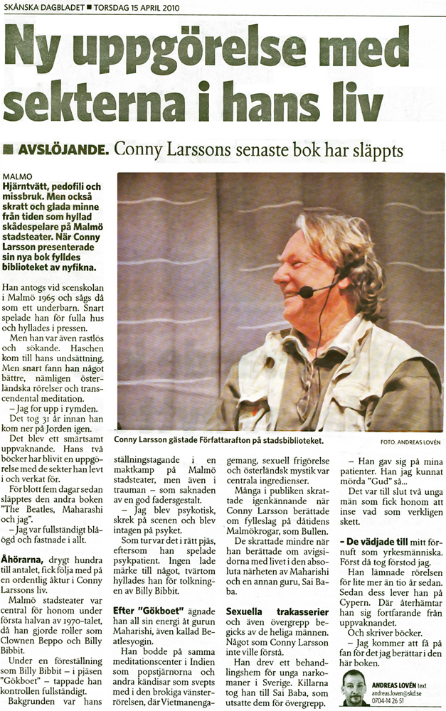 Skånske Dagbladet + om Conny Larsson